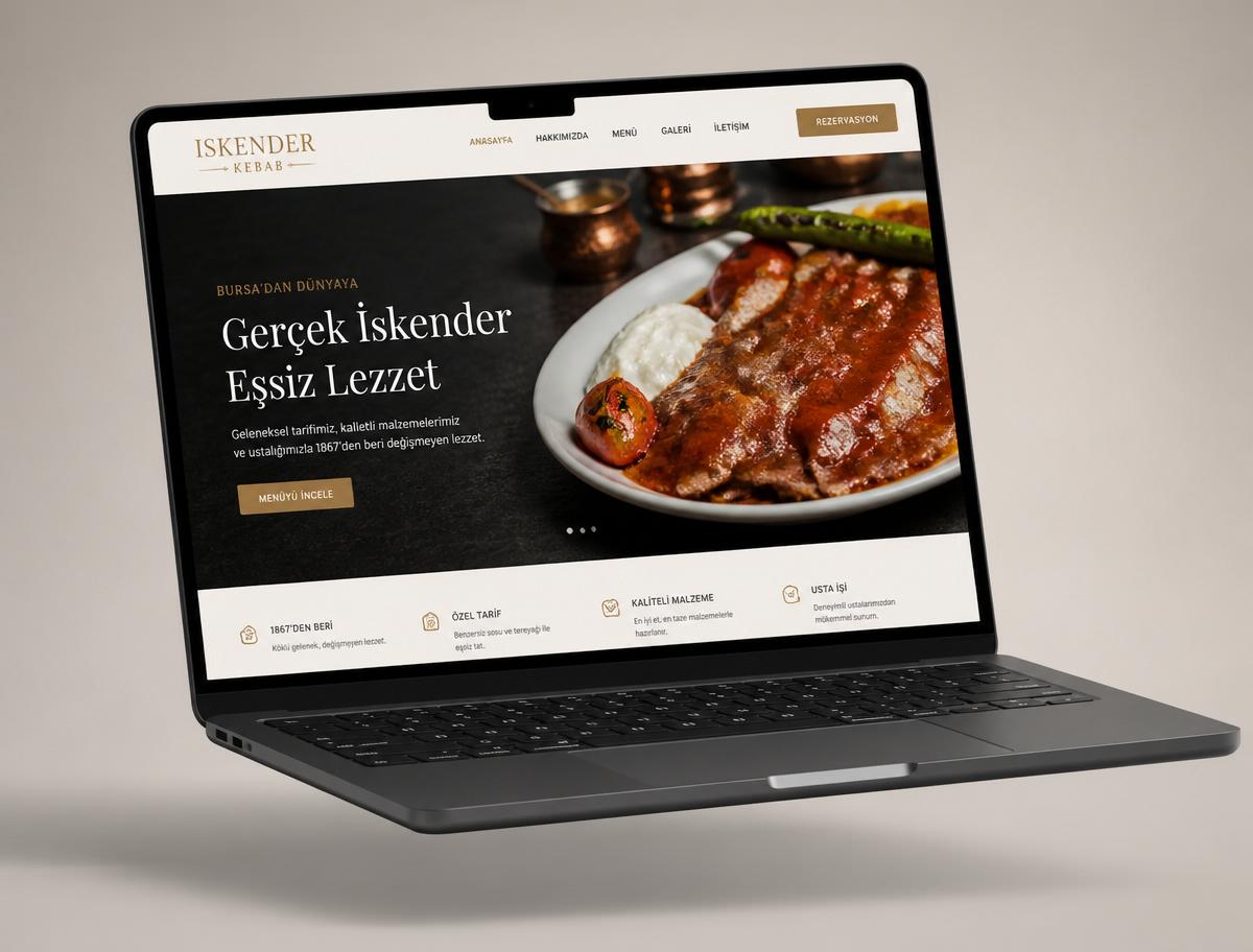 Iskender Kebab website design by Hayatish Digital